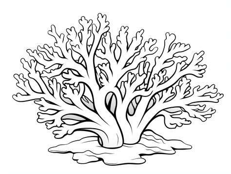 illustration of Beautiful coral reef scene Coral Reef Drawing, Animals Craft, Water Animals, Sea Coral, Aquatic Animals, Coral Reefs, Clipart Black And White, Preschool Classroom, Animal Crafts