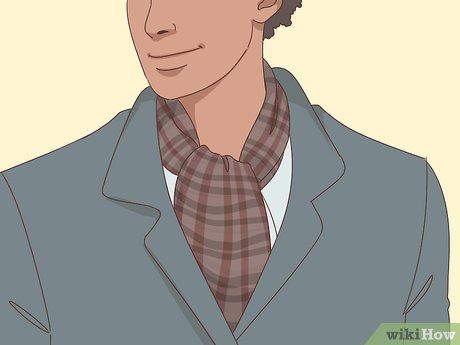 5 Ways to Wear a Scarf for Men - wikiHow How To Wear A Scarf Men, Way To Wear A Scarf, Scarf Outfit Men, Men Scarves, Soccer Scarf, Wear A Scarf, Scarf For Men, Ways To Wear A Scarf, How To Wear A Scarf