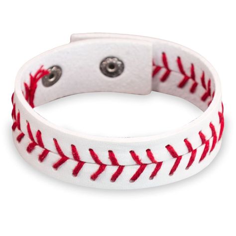 PRICES MAY VARY. AUTHENTIC BASEBALL LEATHER! This super cool baseball bracelet is made from genuine authentic baseball leather, perfect for passionate and dedicated baseball players! The red baseball stitching brings the whole piece together, making this the ultimate accessory for the avid baseball player in your life! REP YOUR SPORT IN STYLE! If you love baseball, you're going to LOVE this stylish baseball bracelet! The rugged baseball leather makes this durable bracelet perfect for everyday us Baseball Mom Bracelet, Basketball Jewelry, Baseball Jewelry, Baseball Bracelet, Gifts For Baseball Players, Stitch Bracelet, Baseball Stitch, Popular Bracelets, Giveaway Gifts