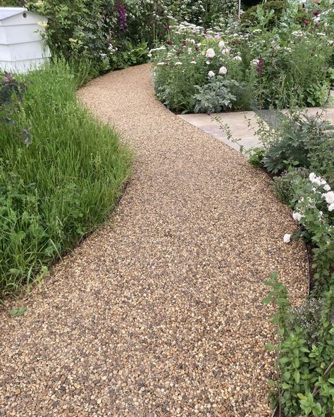 Garden Path Ideas - gravel Paving And Decking Together, Garden Road Walkways, Pathway To Garden, Stone Path To Front Door, Gravel Path Ideas, Gravel Garden Path Ideas, Gravel Pathway Walkways, Hoggin Path Garden, Gravel Walkways Paths