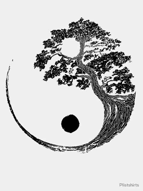 Nature Ying Yang Tattoo, Balance Tattoo Ideas Minimalist, Ying Yang Tattoo Designs, Yin Yang Tattoo, Ying Yang Tattoo, Yang Tattoo, Yin Yang Art, Yin Yang Tattoos, Men Tattoos