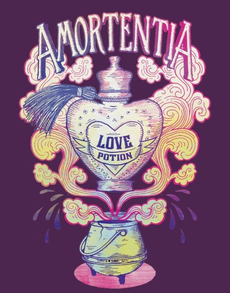 Harry Potter Spell | Amortentia Love Potion Bottle T-Shirt Harry Potter Love Potion, Harry Potter Weihnachten, Closet Under The Stairs, Harry Potter Planner, Harry Potter Journal, Imprimibles Harry Potter, Wingardium Leviosa, Harry Potter Printables, Harry Potter Poster