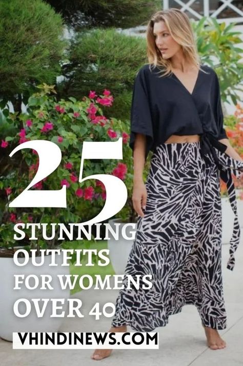 25 Best Trendy outfits for Womens over 40 Must-Try Attire in you 40s 54 Women 40s Fashion Over 40, 40th Birthday Outfits For Women Classy, Fashion 40s Woman Over 40, Outfits 40s, Going Out Outfits For Women, Over 40 Style, 40s Outfits, Elegant Wrap Dress, Daily Fashion Inspiration