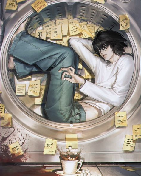 Notes Art, L Lawliet, Arte Sketchbook, 영감을 주는 캐릭터, Fanarts Anime, Art Inspiration Drawing, Funky Art, Over It, Art Reference Photos