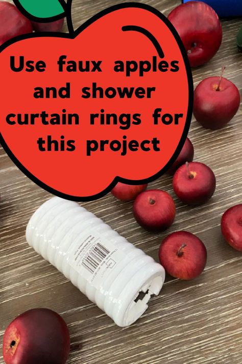 Use faux apples to make these for your dinner table this fall. Apple Theme Table Decorations, Apple Centerpieces For Table, Fall Tea Party Ideas Decorations, Apple Tablescapes, Apple Fall Decor, Apple Decorations For Fall, Apple Centerpiece Ideas, Apple Table Decorations, Apple Tablescape