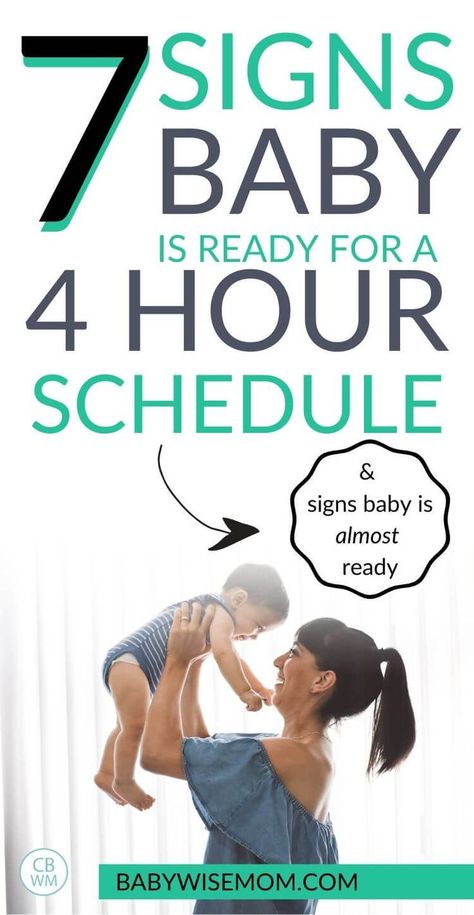 Once your baby is happily eating every three hours and you seem to always need to wake her up to eat, it may be time to move to a 4 hour schedule. 7 Month Old Schedule, 5 Month Old Schedule, 3 Month Old Schedule, 4 Month Old Schedule, 6 Month Old Schedule, Nursing Schedule, Moms On Call, 5 Month Baby, 2 Month Old Baby