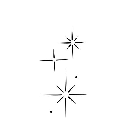 Minimalist Star Tattoo Design, Star Line Work Tattoo, Twinkle Star Tattoo Small, Small Star Tattoo Designs, Stars Line Tattoo, Star Line Tattoo, Fine Line Stars, Mini Stars Tattoo, Star Small Tattoo