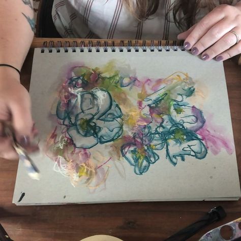 Genavieve Gilbert on Instagram: “Sketchbook time lapse with water soluble oil pastels. Doing more and more of these lately. The next series in working on is informed by…” Water Soluble Oil Pastels, Oil Pastels, More And More, Time Lapse, Oil Pastel, Watercolor Tattoo, Sketch Book, The Next, Pastel