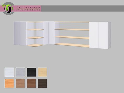 The Sims Resource - Avis Kitchen Shelves Sims 4 Kitchen Shelves, Sims4 Cc Shelves, Sims 4 Cc The Sims Resource Furniture Kitchen, Nynaevedesign Sims 4, Sims 4 Pantry Shelf, Sims 4 Cc Pantry Shelves, Sims 4 City Living Mods, Sims 4 Cabinets, Sims4cc Kitchen