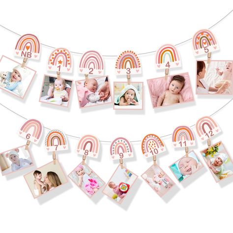 PRICES MAY VARY. First Birthday Photo Banner Design: the rainbow birthday banner is printed with a vivid rainbow; Present your baby's unforgettable moments with our Bohemian birthday decor banner, and your baby's first birthday memorable and personalized Reliable Material: rainbow picture supplies are made of quality thick card, stable and safe, suitable for birthday party decorations to add atmosphere and make a party attractive Appropriate Size: these adorable rainbow birthday decorations meas Gold Wall Frames, Birthday Picture Banner, Boho Rainbow Birthday Party, Rainbow Birthday Decorations, Pink Garland, Milestone Banner, Rainbow First Birthday, Rainbow Party Decorations, 1st Birthday Girl Decorations