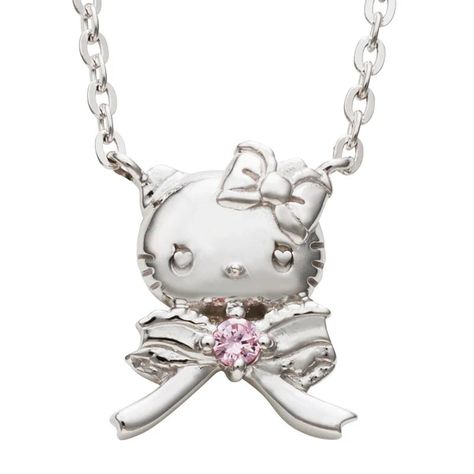 DOLLY MIX and Hello Kitty Collection is released in Japan Today~! Yume cute DOLLY MIX and Hello Kitty collaboration☆ The plump and rounded kitty face colors the chest cutely ★ The stones attached to the ribbon make it shine and show off its presence ♪ Pendant top: approx. width 0.8 x depth 0.1 x height 1 cm, chain length: approx. 40 cmGift box: approx. width 7.8 x depth 3.5 x height 9.3 cm Material: SILVER925, cubic zirconia Gift box with shopper Made in Japan We include shipping Insurance Photo credit: Sanrio Japan Dreamy Jewelry, Hello Kitty Necklace, Hello Kitty Gifts, Kitty Necklace, Hello Kitty Jewelry, Sanrio Japan, Hello Kitty Collection, How To Make Ribbon, Ear Hats