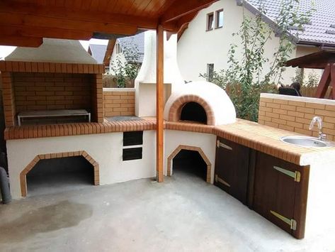 Braairoom Ideas Outdoor, Braairoom Ideas, Outdoor Grill Diy, Backyard Grill Ideas, Brick Oven Outdoor, Outdoor Bbq Area, Outdoor Barbeque, Backyard Plan, Outdoor Kitchen Plans