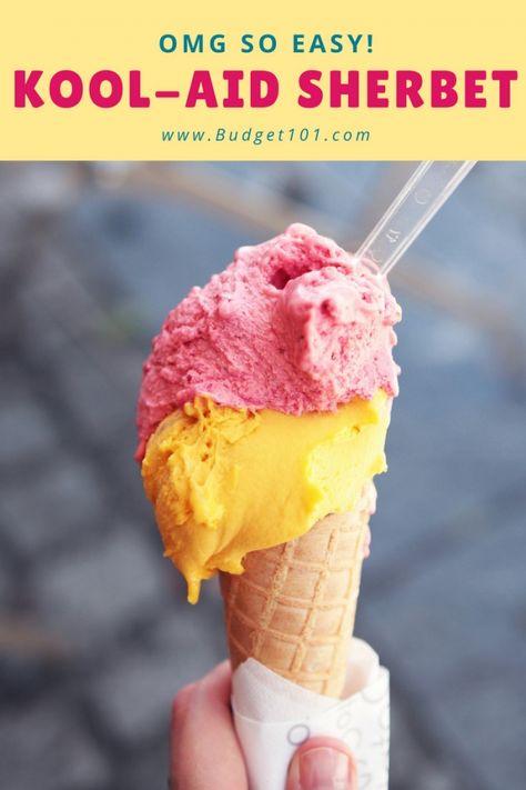 How To Make Sherbet, To Do In Milan, Gelato Maker, Sherbet Ice Cream, Sherbet Recipes, Ice Cream Maker Recipes, Cheap Recipes, Sorbet Recipes, Dirt Cheap