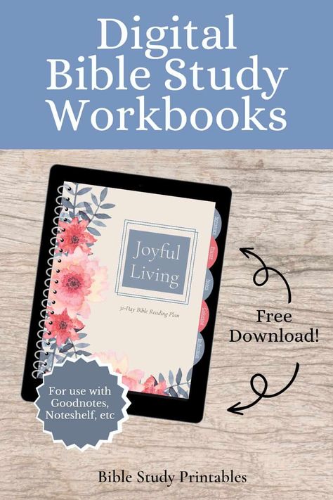 Digital Bible study workbooks and journals are a great way to dive into Scripture each day. The best part is you don't need printer ink and paper! Simply import them into your Ipad or tablet and dive into your Bible study time! Bible Digital Journaling, Bible Study Workbook, Bible Study Templates Free Printables, Bible Study Notes Free Printable, Digital Bible Journaling Ipad, Free Bible Study Printables Worksheets, Free Bible Study Printables, Tablet Aesthetic, Digital Bible Study