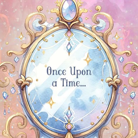 All good fairy tales start with 2 things. A magical mirror and the words: Once Upon a Time... ✨. ☀️☀️☀️ #fantasy #fantasyart #fairytale #fairy #magic #illustration #bookshopping #booklover #bookstagram Fairytale Mirror, Magical Mirror, Magic Illustration, Mirror Illustration, Candle Drawing, Fairytale Illustration, Fairy Magic, Mirror Mirror, Mirror Designs