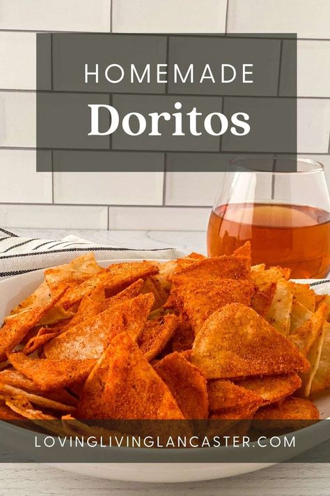 Do you love store bought Doritos? If so, you're going to love the flavor and crunchiness of these Homemade Doritos. So thick, crunchy, and flavorful! Doritos Nacho Cheese Seasoning, How To Make Doritos Chips, Sweet Chili Doritos Recipe, Home Made Doritos Chips, Homemade Hot Chips, Spicy Sweet Chili Doritos Recipes, Nacho Cheese Doritos Recipes, Diy Doritos Chips, Snacks Made With Tortillas