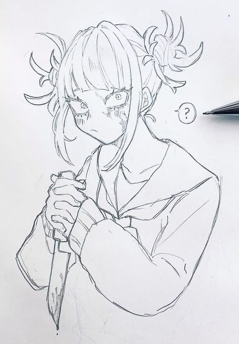 Hero Toga, Mha Villains, Poses Anime, Knife Drawing, Sketch Poses, Toga Himiko, Fancy Art, Amazing Drawings, Fnaf Drawings