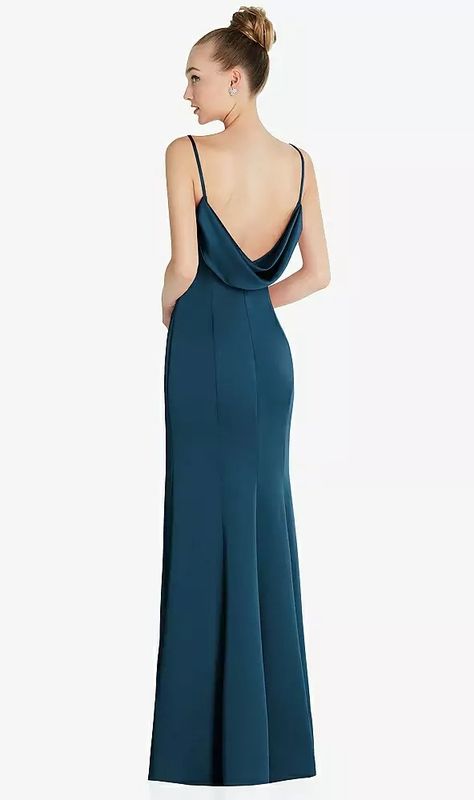 Size: 10 Color: Atlantic Blue Fabric: Lux Charmeuse Princess Line Dress, Designers Studio, Princess Line, Gown Princess, Trumpet Gown, Trumpet Skirt, Infinity Dress, Dress Order, Chiffon Maxi