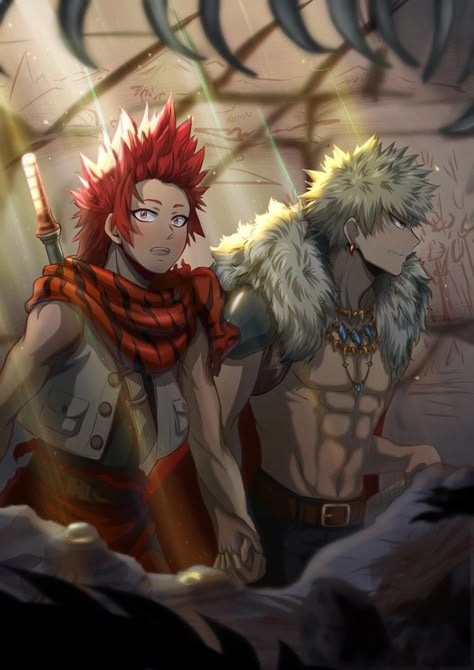 Bakugo Fantasy Au, Fantasy Kirishima, Fantasy Kiribaku, Kiribaku Fantasy Au, Bnha Fantasy Au, Mha Fantasy Au, Fantasy Mha, Dragon Kirishima, Baku Squad