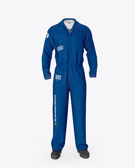 Worker Uniform (Coveralls) – Front View Construction Worker Uniform, Overall Uniform, Working Overalls, Worker Uniform, Working Boots, Industrial Construction, Work Overalls, Uniform Ideas, Men's Uniforms