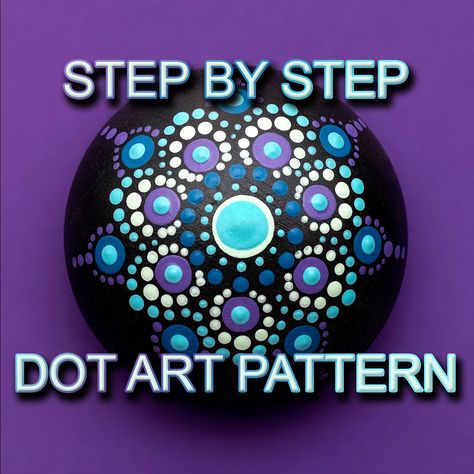 Dot Painting For Beginners, Dot Painting For Beginners Tutorial, Painting For Beginners Tutorial, Mandala Rock Painting, Dot Mandalas, Dotting Art, Color Dots, Mandala Dotting, Mandala Painted Rocks