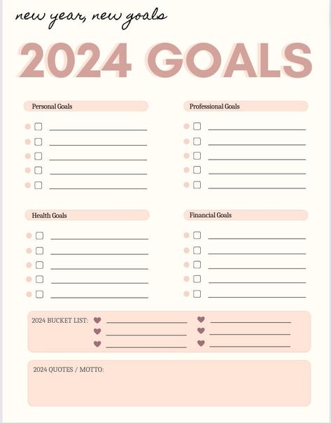 🌟 2024 Goals Tracker Printable Planner Welcome to a year of intentional living and achievement! Our 2024 Goals Tracker is designed to empower you to set, track, and accomplish your goals throughout the year. This digital printable planner is not just a calendar; it's your personal roadmap to success. 📅 Key Features: ✨ Year-at-a-Glance Overview: Visualize your entire year on a single page to plan and strategize effectively. 🎯 Goal Setting: Thoughtfully designed to help you define your goals, b Bucket List Quotes, Quotes Goals, Goals Printable, Goal Charts, Goals Sheet, Goal Setting Template, Goals Template, Goal Board, New Year Goals