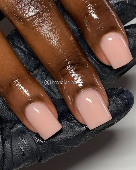 Acrylic Overlay On Natural Nails, Overlay On Natural Nails, Acrylic Overlay, Work Nails, Short Square Acrylic Nails, Bling Acrylic Nails, Acrylic Nails Coffin Short, Short Acrylic Nails Designs, Neutral Nails