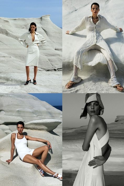 Beach Fashion Shoot, Beach Fashion Editorial, Volcanic Landscape, Beach Editorial, Sea Style, Fashion Model Poses, Desert Fashion, Vogue Spain, Model Inspo