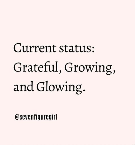 Keep growing and glowing lovelies! ✌️😘😊🥰💯 #rise&shine #slayon #gratitude #selfgrowth #confidence #beauty #bossup #glowup #levelup #goals #dreambig #transformation Grow And Glow Quotes, Glowing And Growing Captions, Glow Grow Quotes, Getting To The Bag Quotes, Keep Glowing Quote, Grow Glow Quotes, Glowup Quote, Glowing Up Quote, Glowing And Growing Quotes