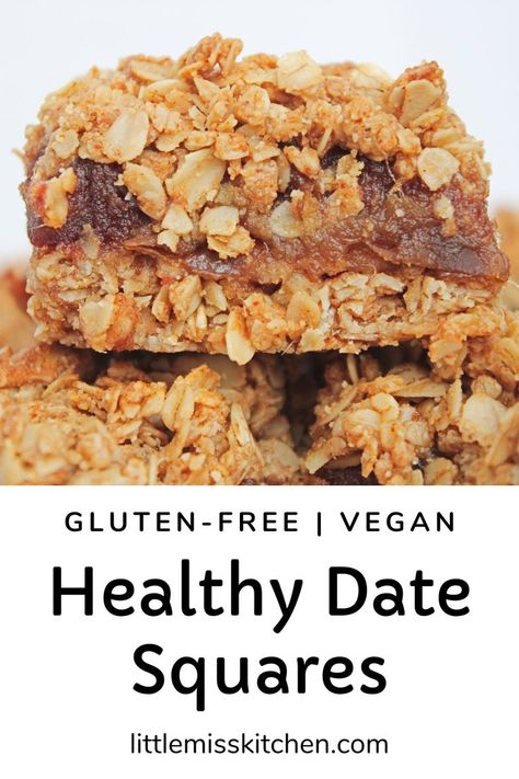 Healthy Vegan Date Squares Date Recipes Desserts, Date Square, Inflammation Diet Recipes, Date Squares, Healthy Meal Ideas, Square Recipes, Gf Desserts, Gluten Free Sweets, Nourish Your Body