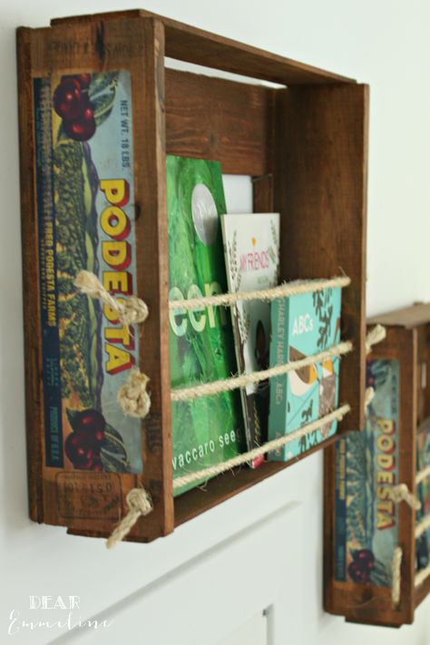 Crate Bookshelf, Crate Diy, Crate Shelves, Fruit Crate, Cheap Storage, Bookshelves Diy, Crate Storage, A Fruit, How To Turn