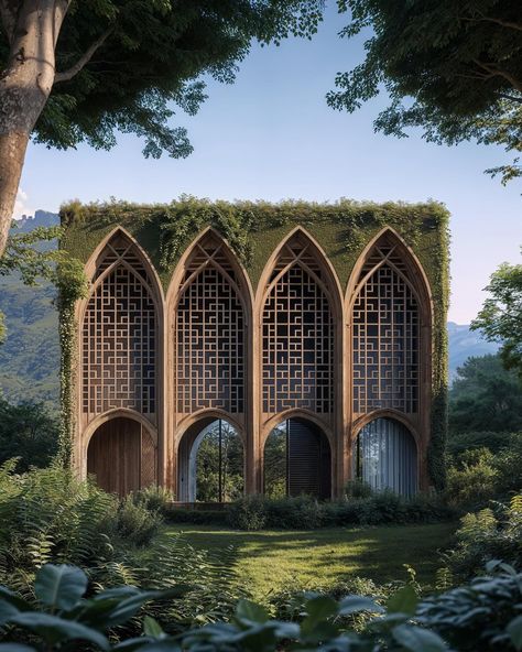 Nigerian Architecture, Futuristic Gothic Architecture, Museum Exterior, Afrofuturism Architecture, Moroccan Architecture, Unique Buildings Architecture, Neo Gothic Architecture, Classical Facade, Mosque Design