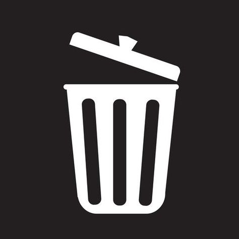 trash icon  symbol sign Recycle Bin Icon Aesthetic, Trash Icon Aesthetic, Trash Logo, Trash Sign, Trash Icon, Trash Aesthetic, Recycle Bin Icon, White Bin, Pastel Goth Art