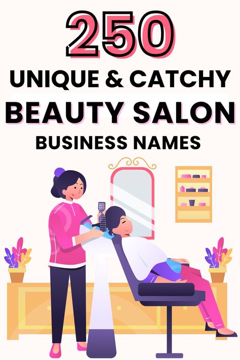 Discover 250 unique and catchy beauty salon name ideas to elevate your business and attract attention. Choose a name that sets your salon apart! Aesthetic Beauty Salon Names, Beauty Room Name Ideas, Salon Sandwich Board Ideas, Salon Suite Name Ideas, Cute Hair Salon Names, Names For Beauty Salon, Saloon Names Ideas Unique, Hair Salon Specials Ideas, Nails Salon Names Ideas