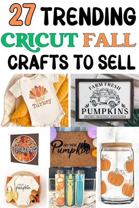 Things To Sell At A Pop Up Shop, Diy Home Decor With Cricut, Cricut Ideas To Sell Projects, Fall Crafts With Cricut, Diy Fall Cricut Projects, Fall Cricket Projects, Thanksgiving Cricut Projects To Sell, Thanksgiving Cricut Ideas, Fall Diy Crafts To Sell