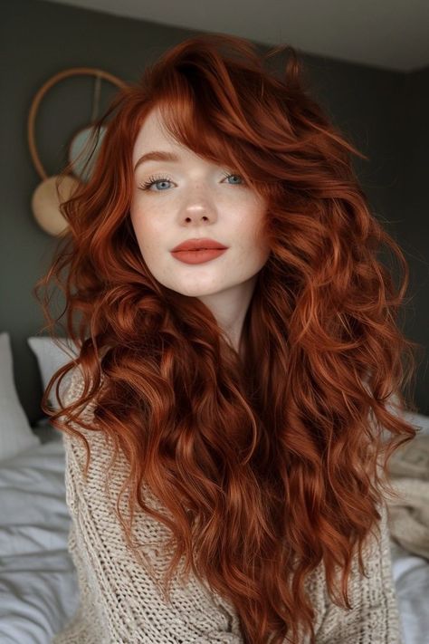 Red Head Outfits, Rich Red Hair, Hair Peg, Summer Red Hair Color, Spring Red Hair Color, Jessica Core, Red Hair Pale Skin, Red Copper Hair, Bright Copper Hair