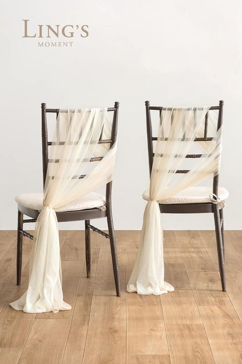 Amazon.com: Ling's Moment Dusty Rose & Cream Chair Sashes for Wedding 16pcs (Set of 8) Chiffon Chair Covers Wedding Aisle Decorations for Ceremony, Party, Banquet : Home & Kitchen Aisle Chair Decor, Wedding Chair Sashes, Aisle Decorations, Party Chairs, Chair Bows, Wedding Chair Decorations, Chair Sash, Chair Decor, Draping Fabric