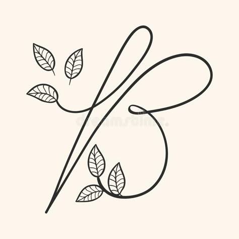 Letter B Monogram, Tattoo Alphabet, Hipster Icons, Alphabet Frames, Handwritten Letter, B Monogram, Branch Vector, Text Logo Design, Letter Vector