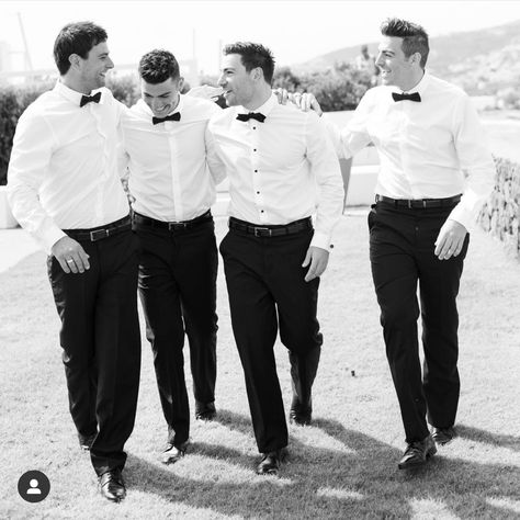 Groomsmen Attire Italy, Groomsmen Attire Black, Fall Groomsmen, Groomsmen Style, Santorini Island Greece, Rain Wedding, Pina Coladas, Groomsmen Bowtie, Bridal Party Attire