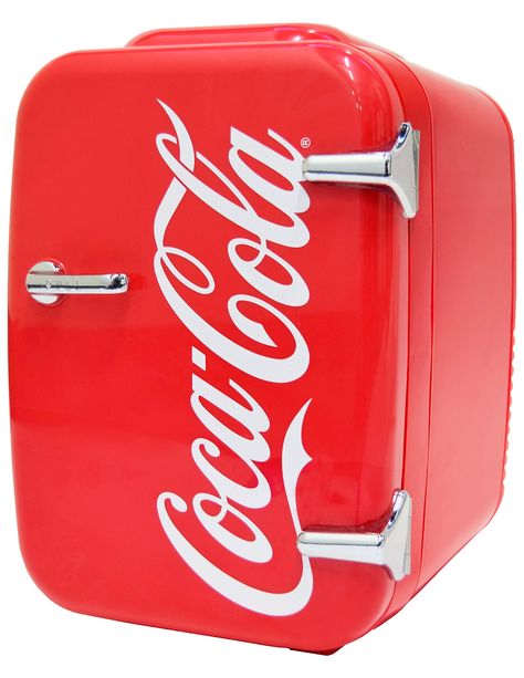 Desk College, Retro Mini Fridge, Fridge For Bedroom, Coca Cola Mini, College Desk, Fridge Cooler, Portable Cooler, Mini Fridges, College Dorm Room