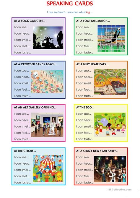 Speaking Worksheet, Speaking Activities English, Speaking Cards, Speaking Activity, Materi Bahasa Inggris, English Teaching Materials, English Games, Conversation Cards, Speaking Activities