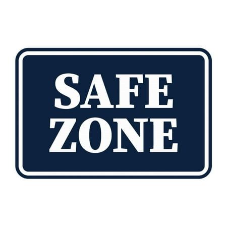 Our Signs ByLITA Classic Framed, Safe Zone Sign can be attached to the door, wall or window of your home or business. The sign text and design work is laser engraved into sturdy plastic. Each sign comes with an adhesive foam backing, allowing them to be attached to any flat surface. Comes in multiple colors. Our safe zone signs are great for your home or business. Small sign is 4"H X 6" W Size: Small (4" x 6").  Color: White. Safe Zone, Door Wall, Looking For Love, Flat Surface, Design Working, Laser Engraved, 4 H, Blue White, Universe