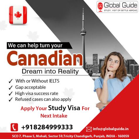 🇨🇦 Study in CANADA ✅ Refused Cases are Welcome ✅ Discuss Your Profile for Assured Visa ✅ Apply Now! 👉For More Info ✅ Please contact us at 📱 +919814511888, +91 8284999333 ✉ info@globalguide.in www.globalguide.in #globalguidevisa #canadastudvisa #canadastudvisa #canadavisa #canadaimmigration #canadastudyvisa #canadapr #canadaworkpermit #canada #canadastudy #UKvisa #USAvisa Study In Canada, Uk Visa, Your Profile, Success Rate, Media Post, Social Media Post, Contact Us, How To Apply, Social Media