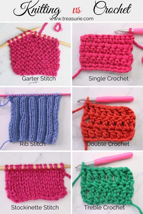 Crochet Vs Knitting Difference, Knitting Vs Crocheting, Knit Vs Crochet, Crochet Vs Knitting, Crochet Vs Knit, Crochet Collection, Beginner Crochet Projects, Beginner Crochet, Home Economics