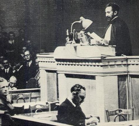 On June 30, 1936, Emperor Selassie came before the League of Nations in Geneva, Switzerland to plead for assistance. Without warning, Italian armed forces invaded Ethiopia on October 3, 1935, quickly defeated the Ethiopian Army, and forced Emperor Haile Selassie into exile first in Palestine and eventually in Great Britain. Julius Nyerere, Emperor Haile Selassie, League Of Nations, History Of Ethiopia, Marcus Garvey, Haile Selassie, Lion Of Judah, Light Of The World, Alpha Male