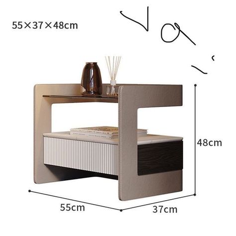 Side Tables Bedroom Minimalist, Smart Side Table, Modern Bedside Table Ideas, Classy Bedside Table, Night Stand Ideas, Side Table Minimalist, Bedroom Side Tables, Side Table For Bedroom, Designer Nightstand