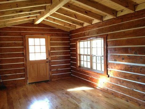 This $21,000 Log Cabin Is a Portable Rustic Gem {For Sale} Tiny Cabin Plans, Small House Blueprints, Log Cabins For Sale, Log Cabin Ideas, Log Cabin Rustic, Small Log Cabin, Building A Cabin, Log Cabin Kits, Cabins For Sale