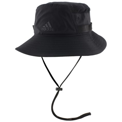 PRICES MAY VARY. 100% Polyester Imported Drawstring closure Hand Wash Only Boonie bucket silhouette with built in mesh for ventilation. UPF 50 sun protection to guard against the sun's most harmful rays. Moisture-wicking sweatband for dry and cool comfort. Adjustable drawstring to customize how you wear. Bucket Hat With String, Adidas Bucket Hat, Black Bucket Hat, Adidas Hat, Mens Bucket Hats, Black Bucket, Bucket Hat Black, Sun Protection Hat, Outdoor Hats