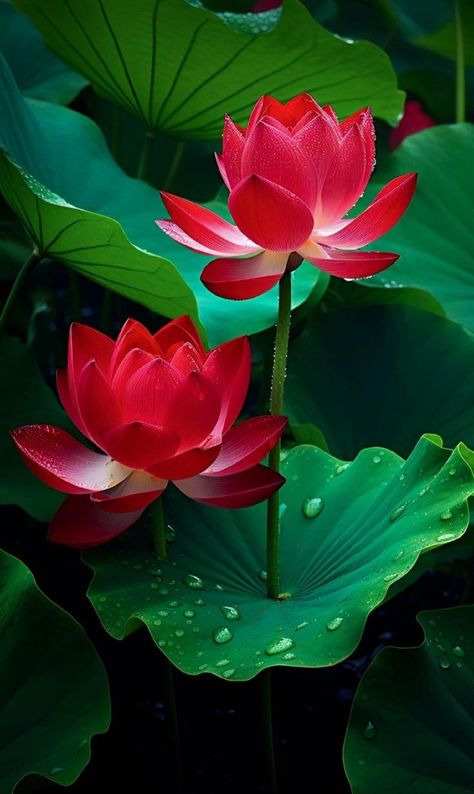 11:11 (@11hr11minv1) on X Red Lotus Flower, Lotus Flower Wallpaper, Lilies Flowers, Lotus Flower Pictures, Red Lotus, Good Morning Beautiful Flowers, Lotus Art, Flower Art Drawing, Floral Wallpaper Phone