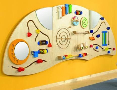 Wall Toys Learning Wall, Sensory Learning, Sensory Wall, Keeping Kids Busy, Interactive Walls, Childrens Library, Activity Board, Busy Toddler, Activity Toys